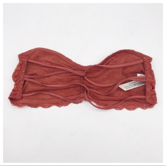 NWT Free People Essential Lace Bandeau in Terracotta Size Small - Picture 7 of 11